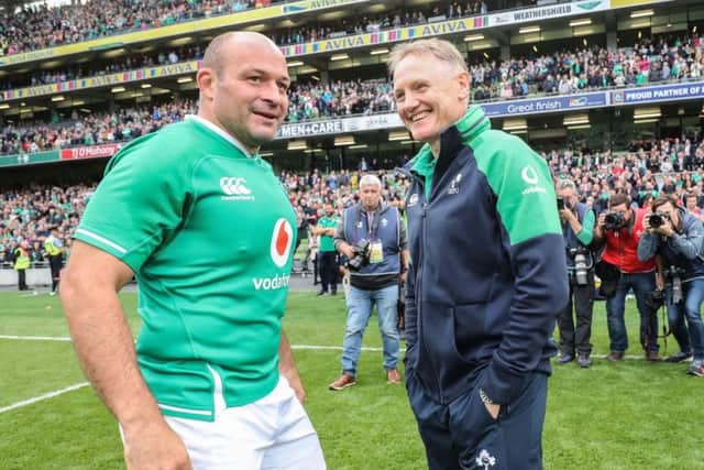 Rory Best and Joe Schmidt after the game