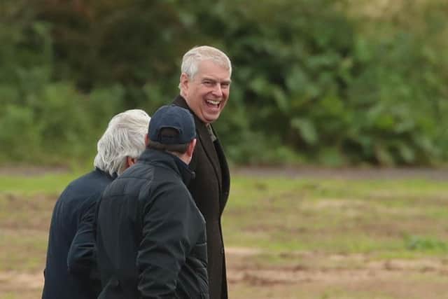 The Duke of York as he attends The Duke of York Young Champions Trophy at the Royal Portrush Golf Club in County Antrim.