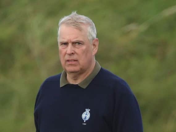 The Duke of York attending The Duke of York Young Champions Trophy at the Royal Portrush Golf Club in County Antrim