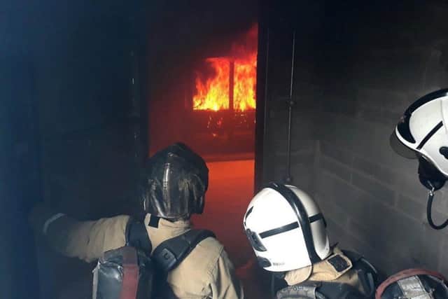 Firefighters train at the brand new NIFRS Tactical Firefighting Facility at Desertcreat outside Cookstown.na