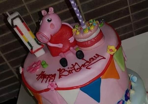 The cake which was paid for by a Co Down dad to mark what would have been his daughter's first birthday