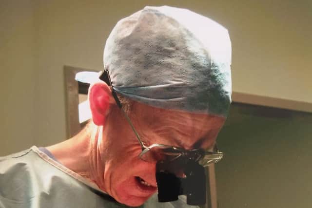 Alan Leonard during his time as a consultant plastic surgeon