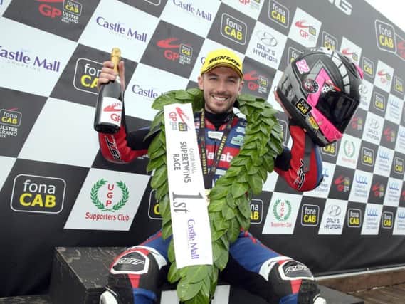 Paul Jordan won the opening Supertwins race at the Ulster Grand Prix in August for his first international victory.