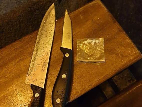 Knives seized overnight - PSNI Facebook