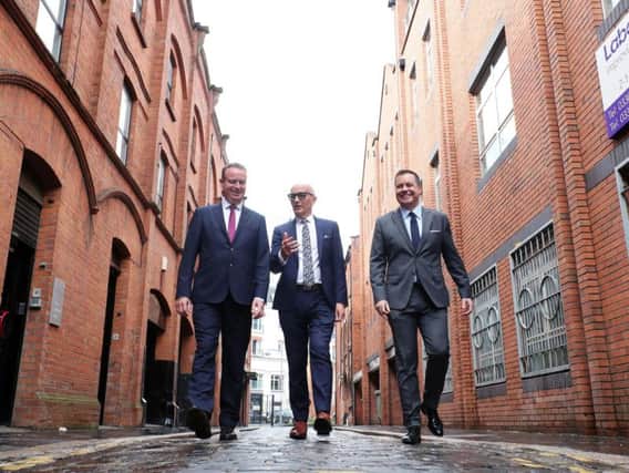 Stephen Kelly, Manufacturing NI, Colin Neill, Hospitality Ulster and Glyn Roberts, Retail NI. A group of trade bodies have come together to create a plan which they say can create 65,000 jobs and boost Northern Ireland's economy