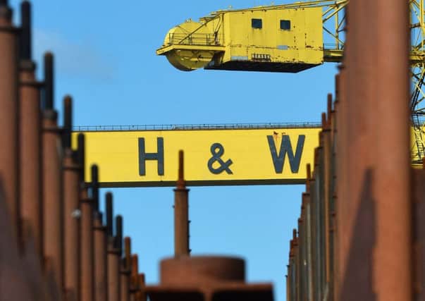 Harland and Wolff workers continue their protest at the Belfast shipyard regarding the future of the company. Picture: Jonathan Porter/PressEye