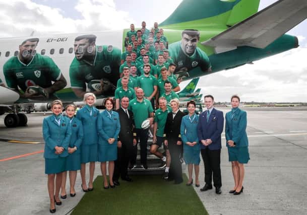 The 
Ireland squad before departure for Japan and the Rugby World Cup. Pic by INPHO.