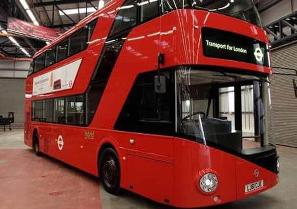 The famed 'Boris Bus' made by Wrightbus for London Transport.