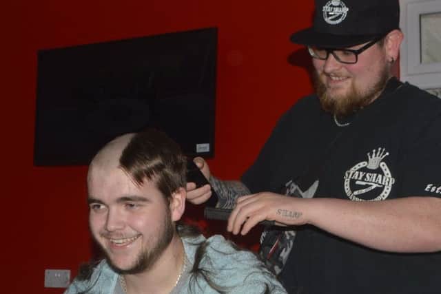 Tommie got his hair shaved by Ben Currie from Stay Sharp.