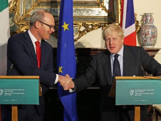 Boris Johnson meets with Irish Foreign Minister Simon Coveney
