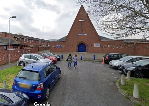 Google Streetview image of Sandy Row Methodist Church in south Belfast where the man and an accomplice stole the womans handbag