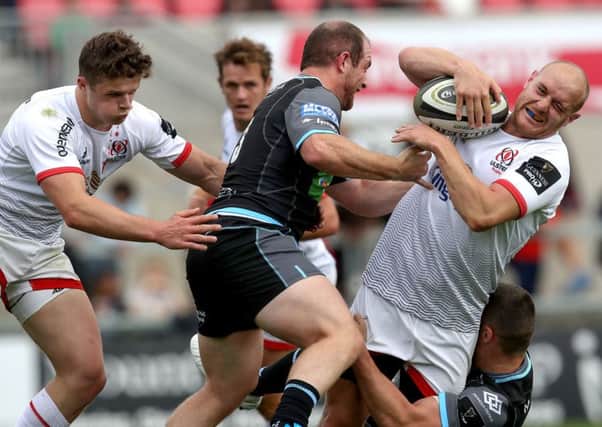 Matt Faddes in action for Ulster in a pre-season friendly this month against Glasgow at Kingspan Stadium.