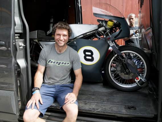 Guy Martin with his 750cc BSA at the Skerries 100 this year.