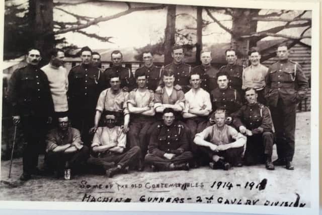 Lance Corporal David Shields McNally, back row, second on the right