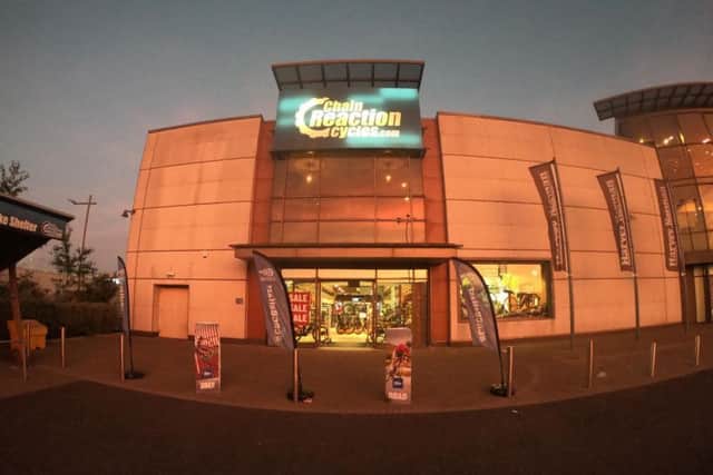 Chain Reaction Cycles is located at 24 Boucher Road, Belfast and provides an opportunity for customers to see and test products in-person, with expert staff on hand to offer tips and advice