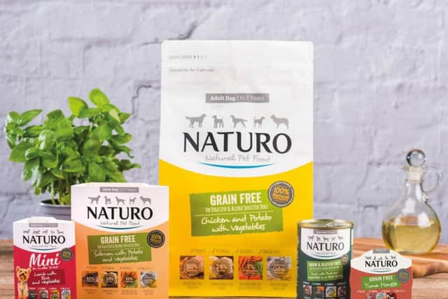 Mackle Petfoods Naturo range, which is nutritionally balanced with up to 60 per cent meat and contains no artificial colours, flavours or preservatives, is now the fastest growing natural wet dog food brand in UK supermarkets