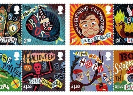 Eight events and festivals, including Londonderry's Halloween, elebrated on postage stamps.
