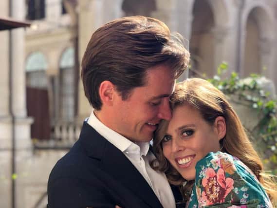 Undated picture released by Buckingham Palace of Princess Beatrice and Mr Edoardo Mapelli Mozzi, whose engagement has been announced today.