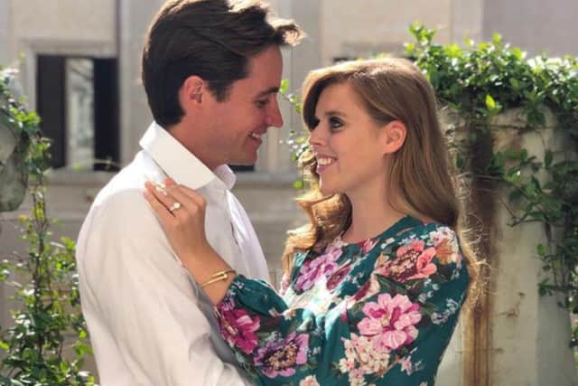 Undated picture released by Buckingham Palace of Princess Beatrice and Mr Edoardo Mapelli Mozzi, whose engagement has been announced today.