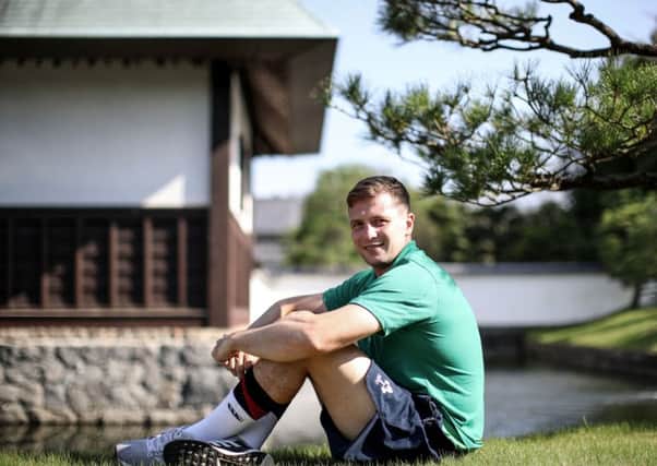 Jack Carty pictured at the Ireland Rugby Press Conference, Shizuoka, Japan on Thursday.