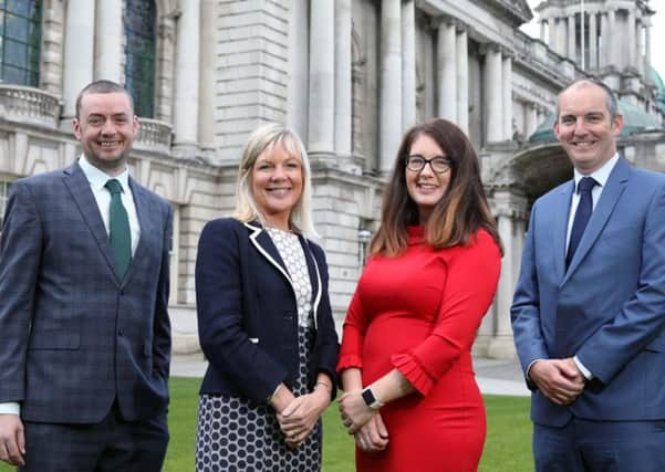 L-R John Ferris, Entrepreneur Development Manager, Ulster Bank; Suzanne Wylie, Chief Executive, Belfast City Council; Claudine Owens, Portfolio Manager, Clarendon Fund Managers and Shane OHanlon, InterTrade Ireland