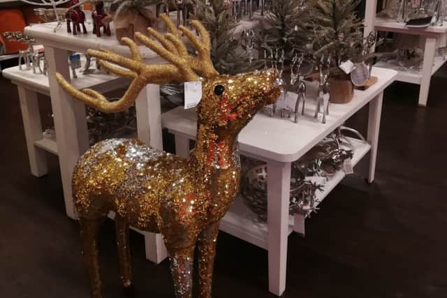 A Christmas display in TK Maxx