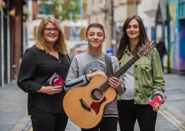 The Voice Kids contestant Conor Marcus launches the Sound of Belfast programme for 2019 with Charlotte Dryden and Charlene Hegarty