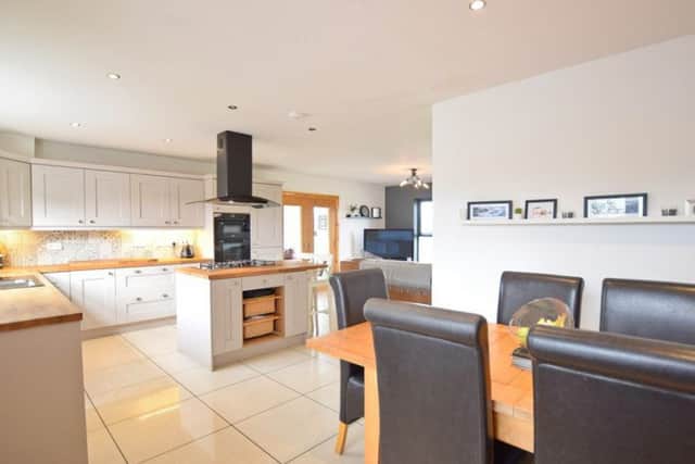 Excellent living accommodation with a large open plan family kitchen
