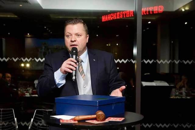 Speaking at Hotel Football at Malta Supporters Club function
