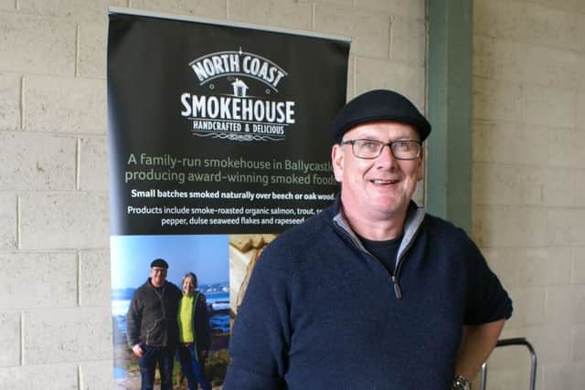 Ruairidh Morrison at his North Coast Smokehouse stall.