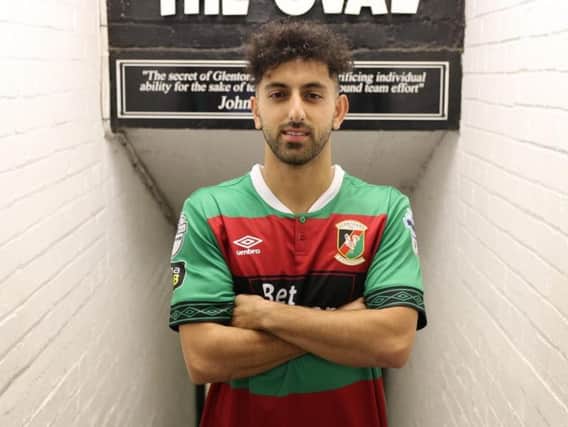Glentoran's new signing Navid Nasseri