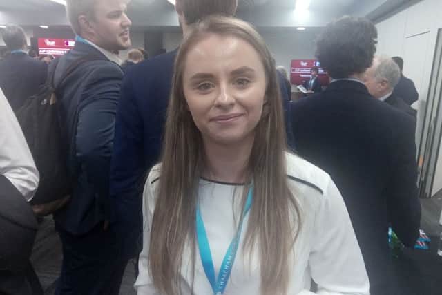 Corrie Driscoll, a Conservative member from Vale of Glamorgan, at the DUP reception: "I think we can sort Brexit, and protect the Union at the same time"