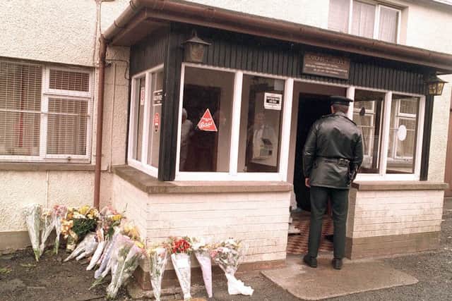 The scene at The Heights bar in Loughinisland following the UVF murders in June 1994