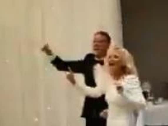 These newlyweds chanted 'f**k the Pope and the I.R.A.' as they were greeted by their guests at their own wedding ceremony last week.