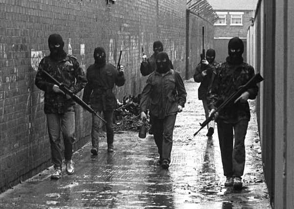 Belfast IRA men on patrol