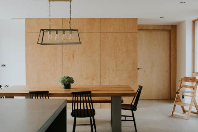 The house has four bedrooms; two living areas and an open plan living/kitchen/dining area.