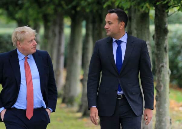Boris Johnson and Leo Varakdar in England last week