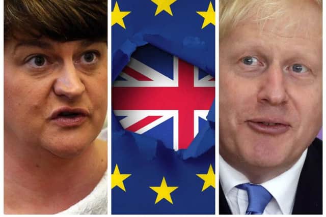 D.U.P. leader, Arlene Foster and British Prime Minister, Boris Johnson.