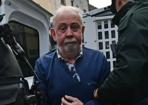 John Downey at Omagh Court on Saturday where he was charged with the murders of two UDR soldiers in 1972