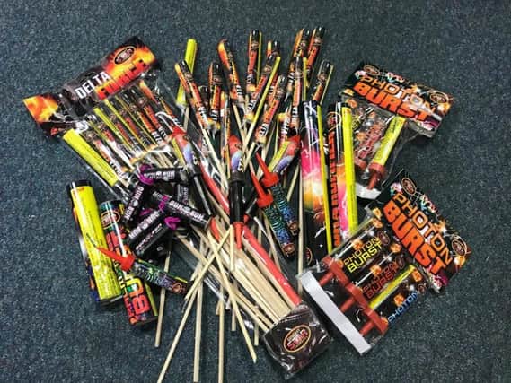 Some of the fireworks seized in Ardboe