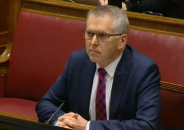 David Sterling, head of the civil service in Northern Ireland, who read from an official report that predicted 40,000 jobs are at risk in the province in a no-deal Brexit. Dr Gudgin says: "That this has been widely reported in the media as meaning that 40,000 jobs will be lost, is not perhaps the civil service's fault, yet little has been done to correct this misunderstanding"
