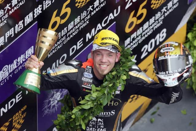 Peter Hickman clinched victory for the third time in the Macau Grand Prix in 2018.