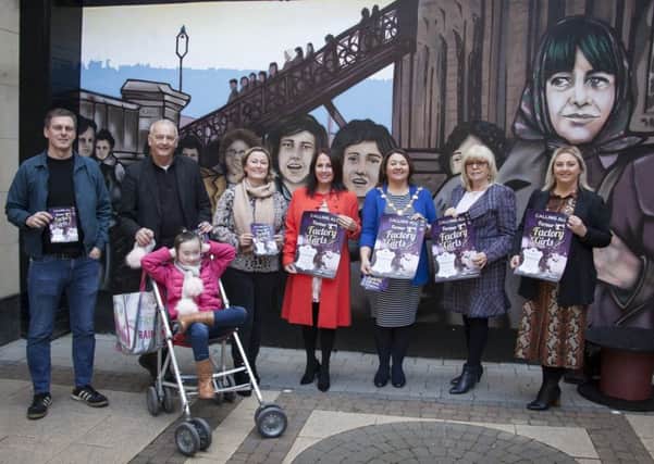 FACTORY GIRLS XMAS PARTY. . . .The Mayor of Derry City and Strabane District Council, Michaela Boyle pictured launching the â¬ÜFormer Factory Girls Christmas Party in the Parlourâ¬" to be held on Friday, 6th December, 2019 at the cityâ¬"s Guildhall with proceedings starting at 6.30pm. Itâ¬"s understood this is an open invite to all former factory girls who worked in the city and district and will be hosted by the Mayor and the Inner City Trust. Included from left are Councillor Shaun Harkin, Councillor Paul Fleming with Avalynn McNaught, Deirdre Williams, Councillor Shauna Cusack, Helen Quigley, Inner City Trust and Karen Mullan. MLA.