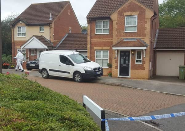Police at a housing estate in Emerson Valley, Milton Keynes, where two teenage boys were stabbed to death on Saturday night following a "shocking" altercation.