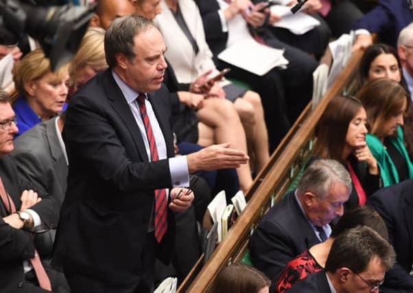 Nigel Dodds speaks during Saturdays sitting of the House of Commons
