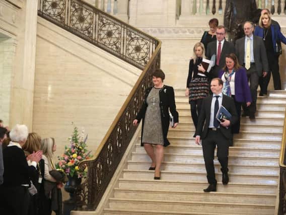 DUP MLAs are applauded after they failed in a bid to block a change to abortion and same sex marriage legislation in Stormont on Monday. (Photo: P.A. Wire)