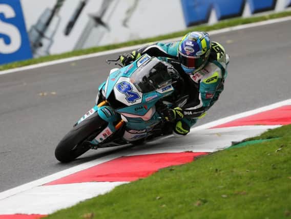 Alastair Seeley sustained a wrist injury following a crash at Oulton Park in the British Supersport Championship.