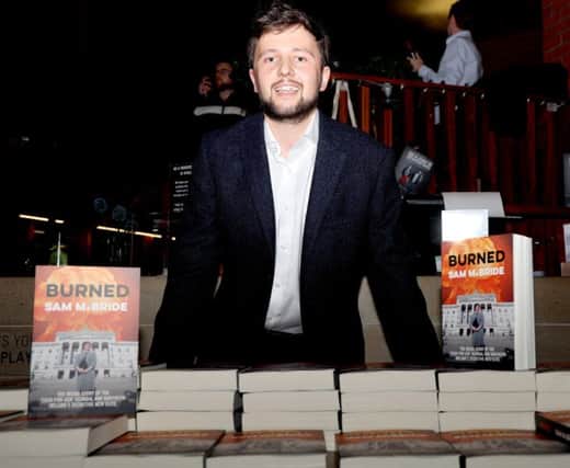 Journalist and author Sam McBride at the launch of his new book, 'Burned' in the Lyric Theatre.
Photo Laura Davison/Pacemaker Press