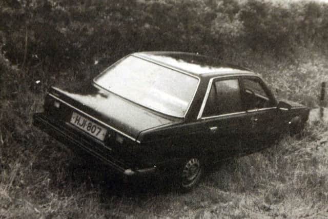The Forensic Service confirmed to the News Letter that the Triumph Acclaim car believed to have been used by the UVF killers at Loughinisland had been stripped of all possible evidence before being released. Photo: Pacemaker Press Intl