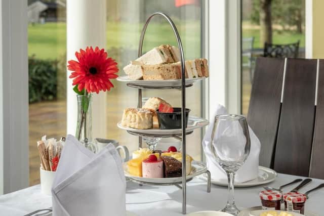 Enjoy an afternoon tea with a view of the 18-hole golf course at the Hilton Templepatrick.